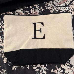Black and Cream Monogram tote bag.